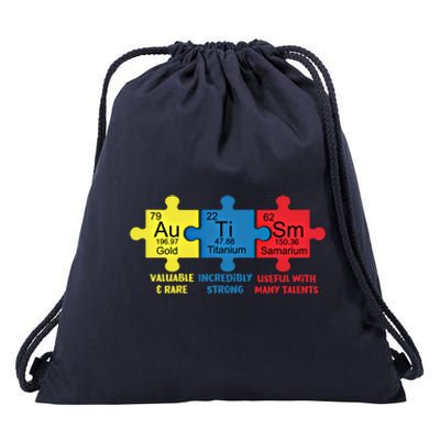 Autism Elets Periodic Table Awareness Asd Gift Drawstring Bag