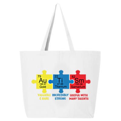 Autism Elets Periodic Table Awareness Asd Gift 25L Jumbo Tote