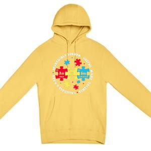 Autism Elets Periodic Table Awareness Asd Gift Premium Pullover Hoodie