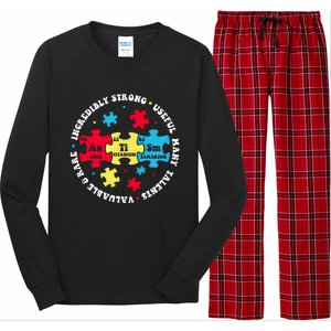 Autism Elets Periodic Table Awareness Asd Gift Long Sleeve Pajama Set