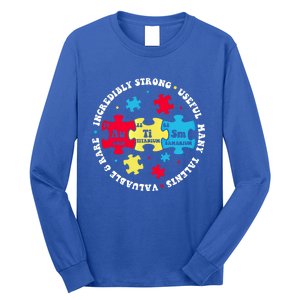 Autism Elets Periodic Table Awareness Asd Gift Long Sleeve Shirt