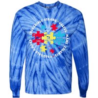 Autism Elets Periodic Table Awareness Asd Gift Tie-Dye Long Sleeve Shirt