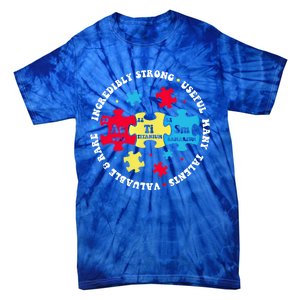 Autism Elets Periodic Table Awareness Asd Gift Tie-Dye T-Shirt