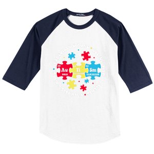 Autism Elets Periodic Table Awareness Asd Gift Baseball Sleeve Shirt