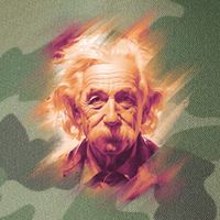 Albert Einstein Portrait Legacy Tie Dye Trucker Hat