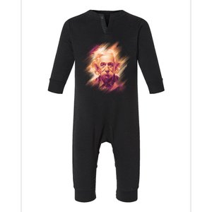 Albert Einstein Portrait Infant Fleece One Piece