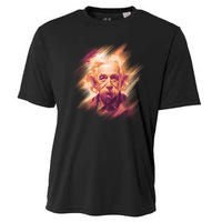 Albert Einstein Portrait Cooling Performance Crew T-Shirt