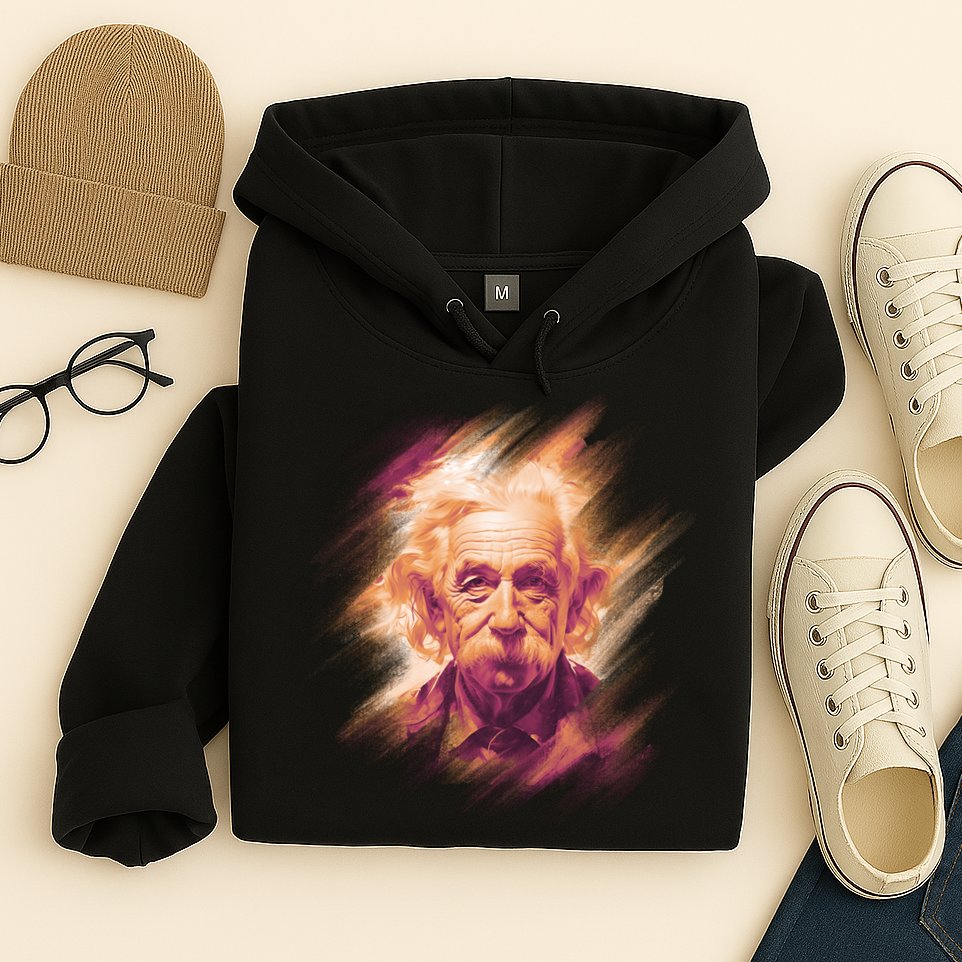 Albert Einstein Portrait Hoodie