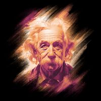 Albert Einstein Portrait Backpack