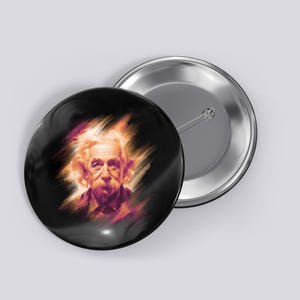 Albert Einstein Portrait Button