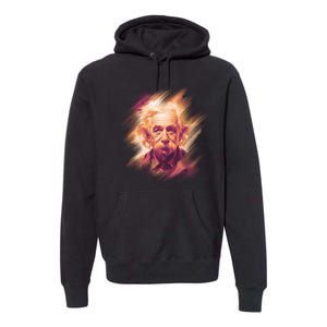 Albert Einstein Portrait Premium Hoodie