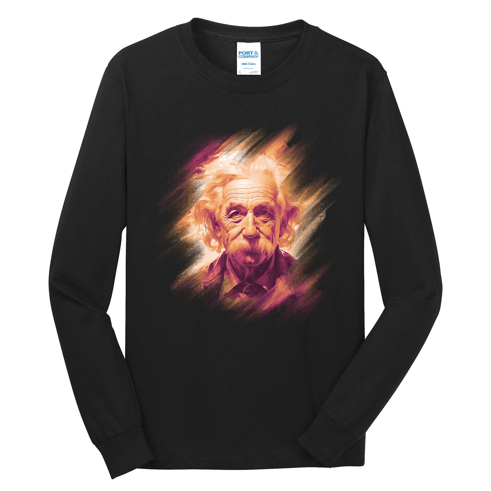 Albert Einstein Portrait Tall Long Sleeve T-Shirt