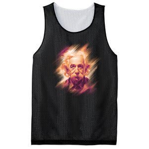 Albert Einstein Portrait Mesh Reversible Basketball Jersey Tank