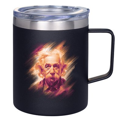 Albert Einstein Portrait 12oz Stainless Steel Coffee Mug