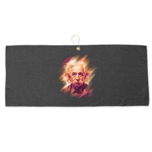 Albert Einstein Portrait Large Microfiber Waffle Golf Towel