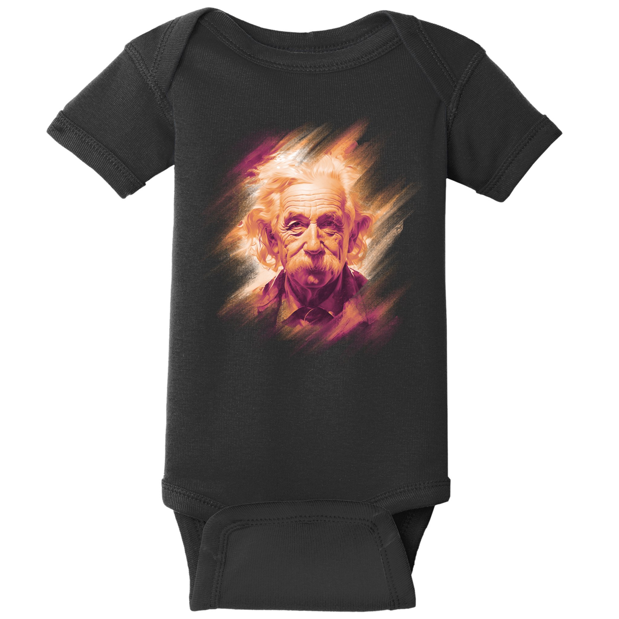 Albert Einstein Portrait Baby Bodysuit