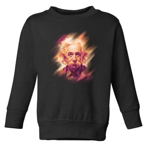 Albert Einstein Portrait Toddler Sweatshirt