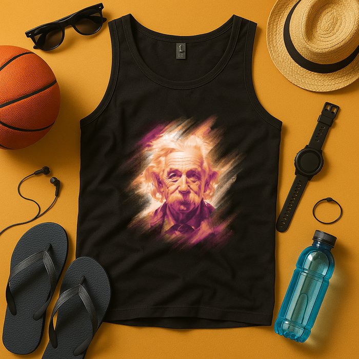 Albert Einstein Portrait Tank Top