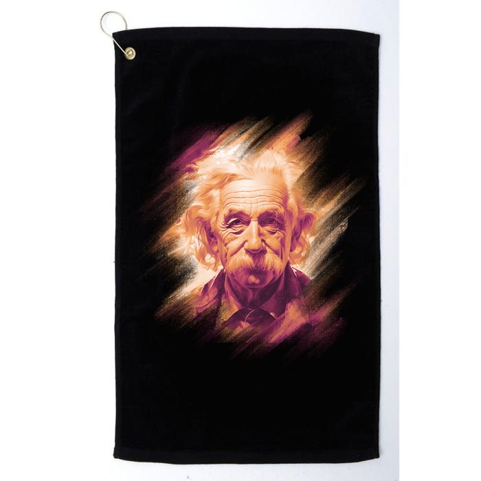 Albert Einstein Portrait Golf Towel