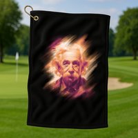 Albert Einstein Portrait Golf Towel