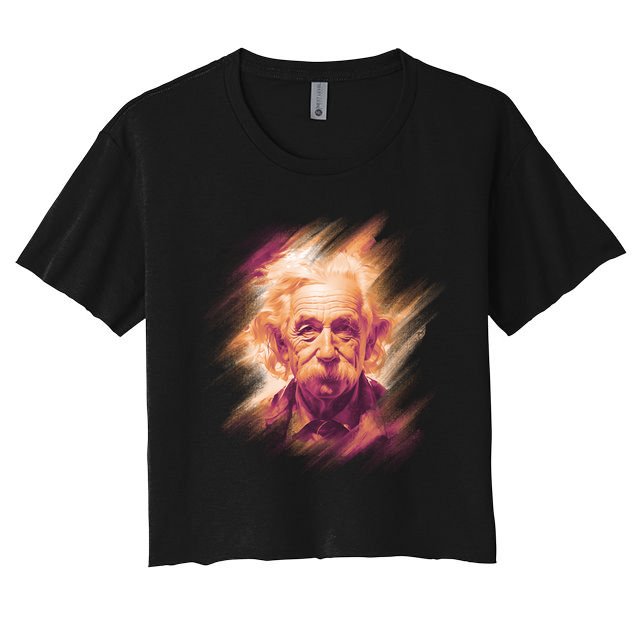 Albert Einstein Portrait Crop Top