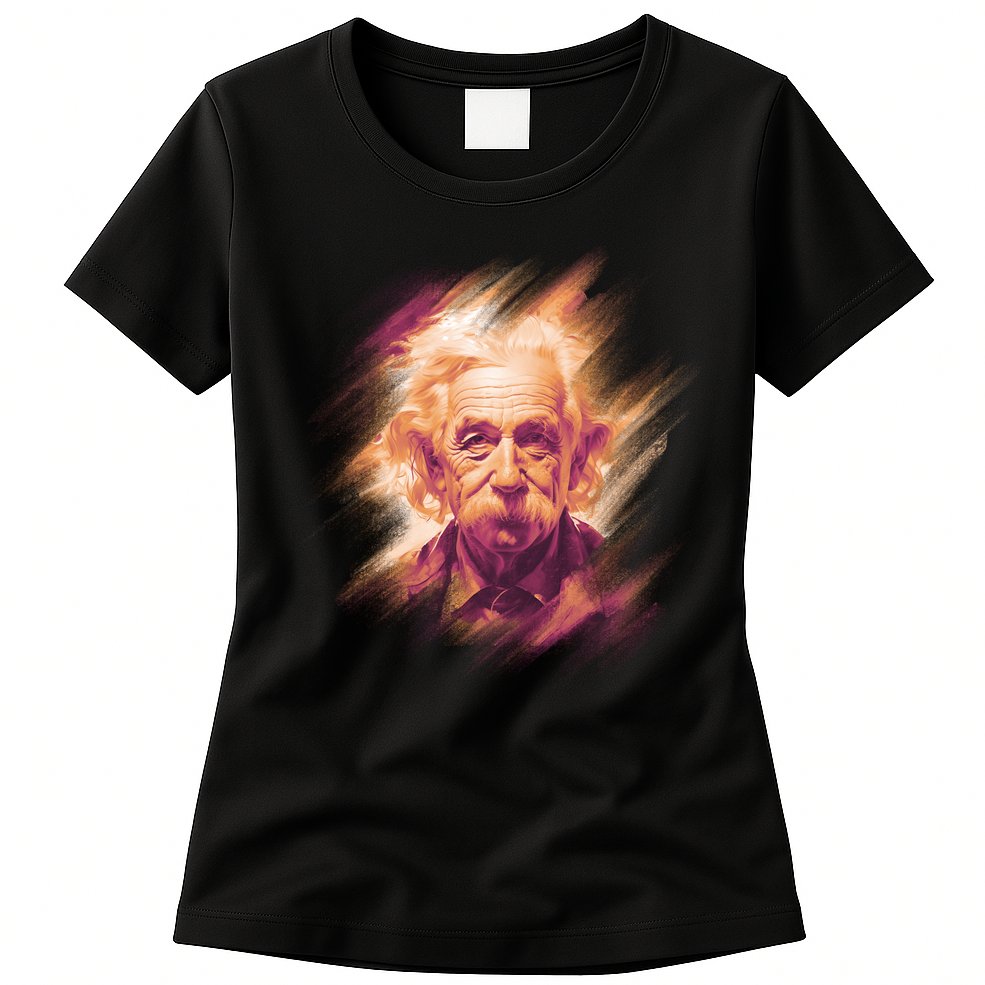 Albert Einstein Portrait Womens T-Shirt