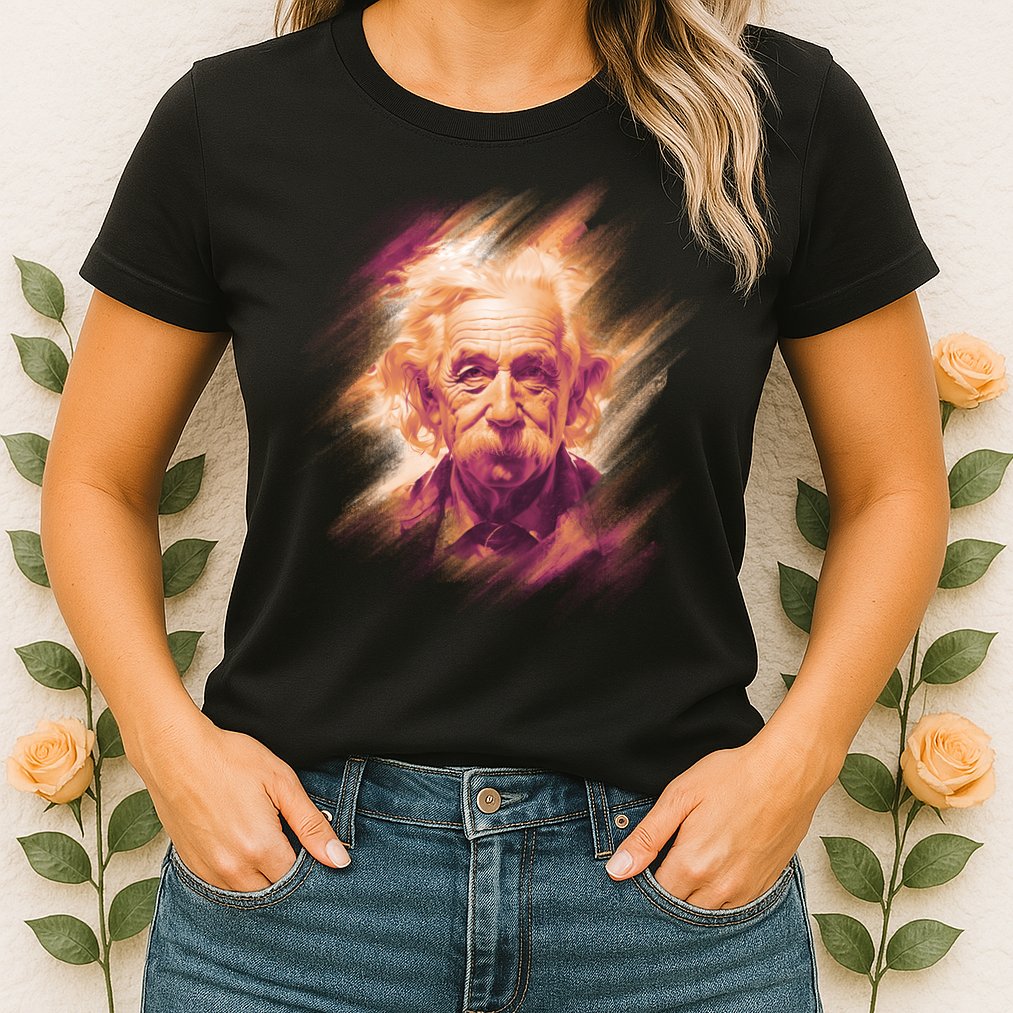 Albert Einstein Portrait Womens T-Shirt
