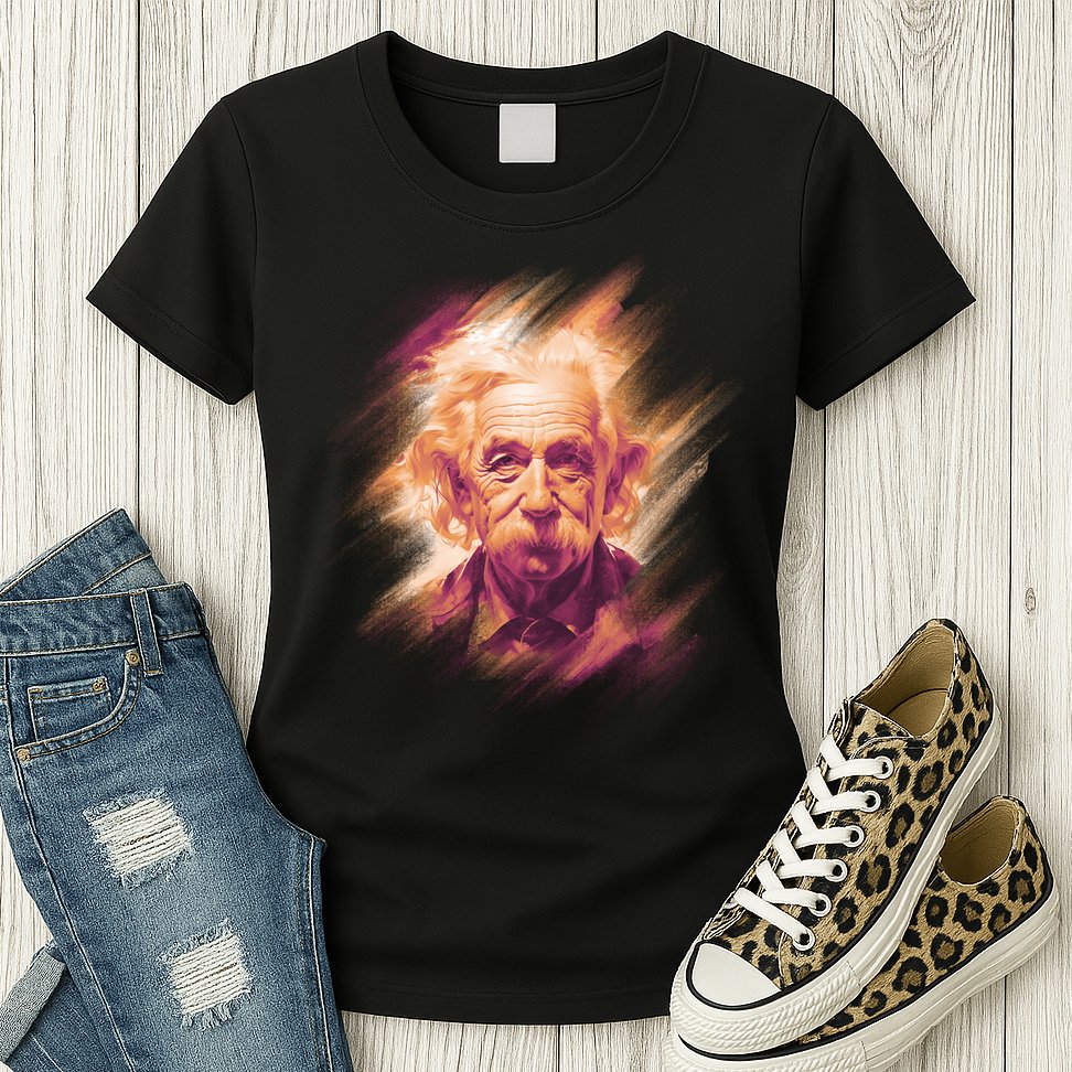 Albert Einstein Portrait Womens T-Shirt