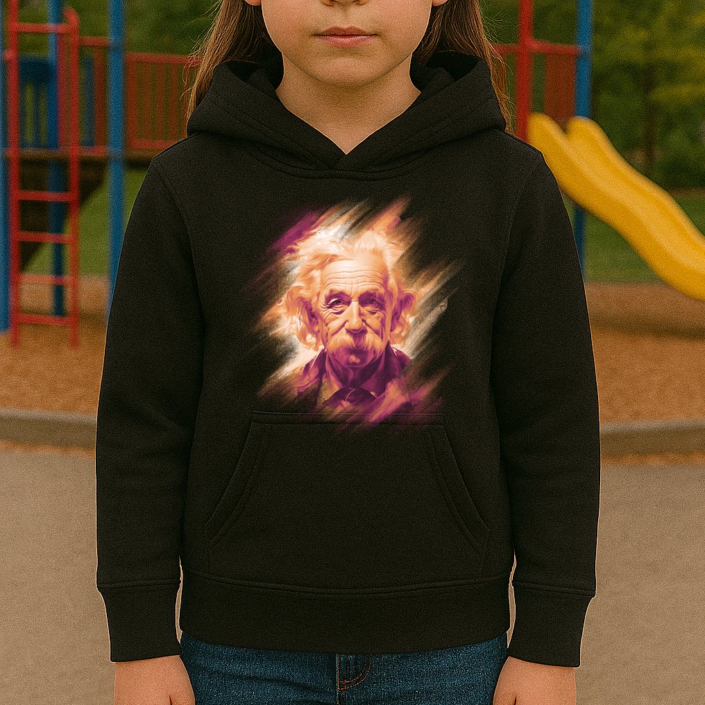 Albert Einstein Portrait Kids Hoodie