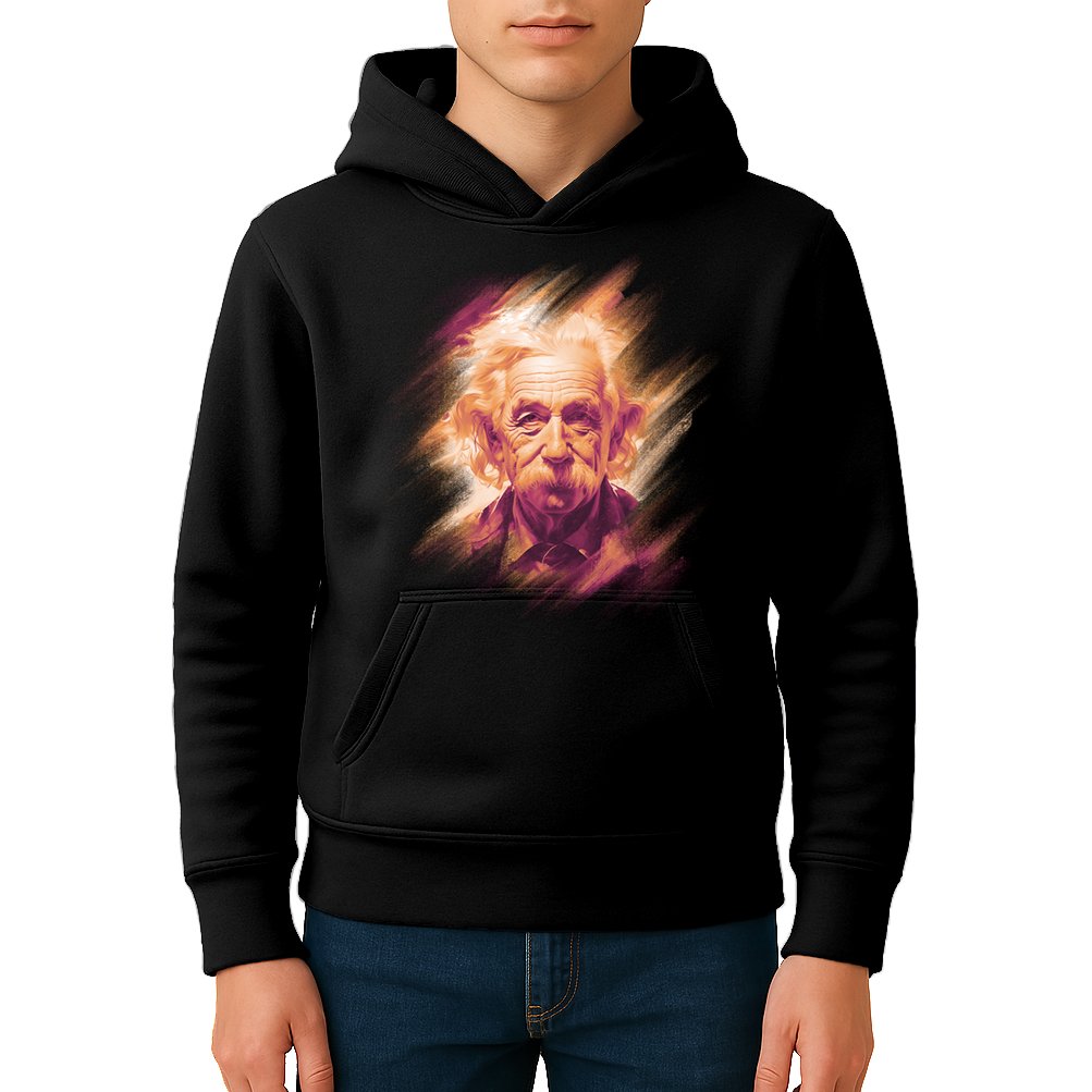 Albert Einstein Portrait Kids Hoodie