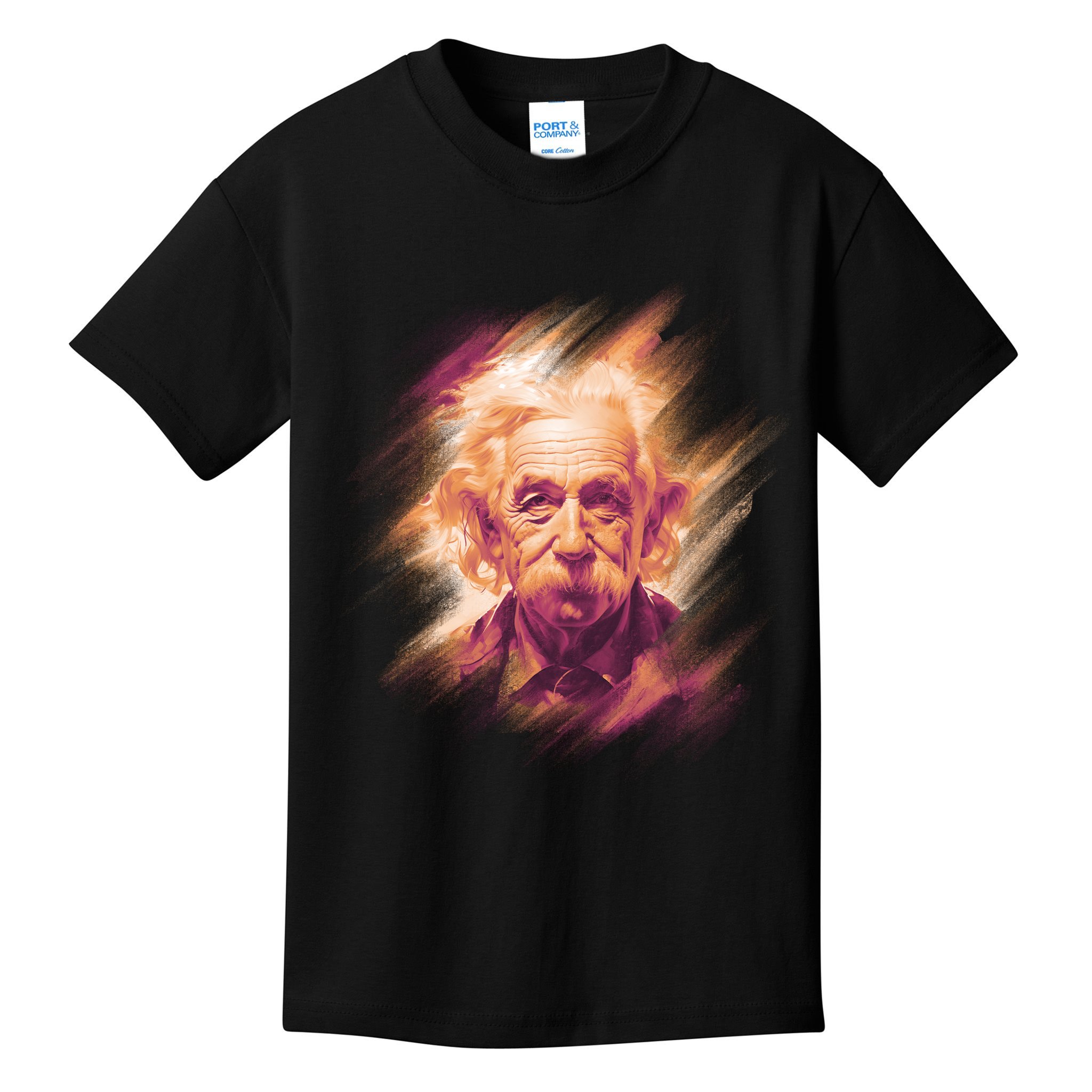 Albert Einstein Portrait Kids T-Shirt