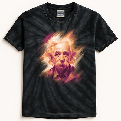 Albert Einstein Portrait Kids Tie-Dye T-Shirt
