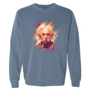 Albert Einstein Portrait Garment-Dyed Sweatshirt