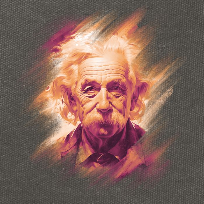 Albert Einstein Portrait Cotton Canvas Backpack