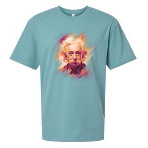 Albert Einstein Portrait Sueded Cloud Jersey T-Shirt