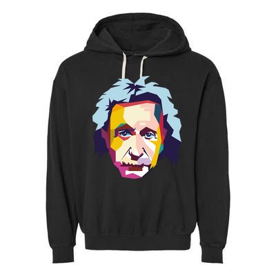 Albert Einstein Pop Art Garment-Dyed Fleece Hoodie