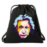 Albert Einstein Pop Art Drawstring Bag