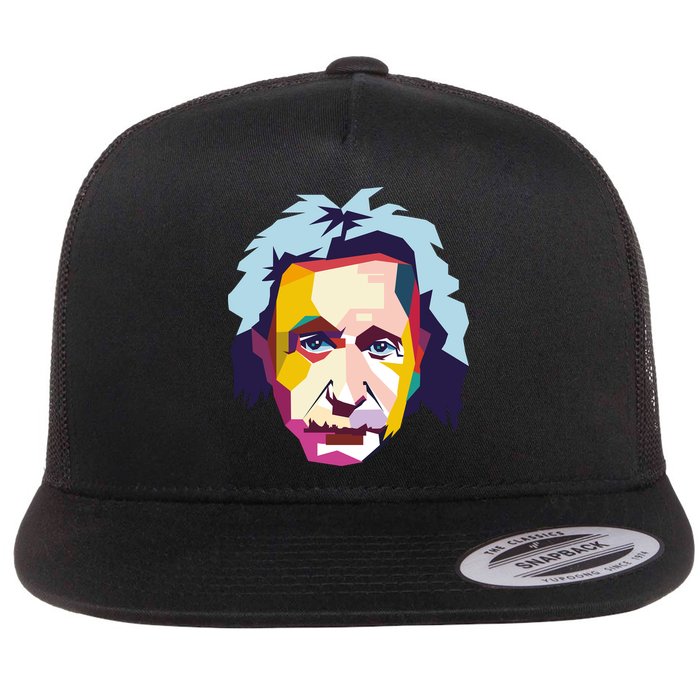 Albert Einstein Pop Art Flatbill Hat