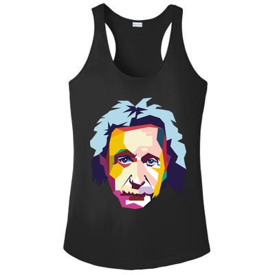Albert Einstein Pop Art Ladies PosiCharge Competitor Racerback Tank
