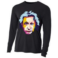 Albert Einstein Pop Art Cooling Performance Long Sleeve Crew