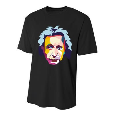 Albert Einstein Pop Art Youth Performance Sprint T-Shirt