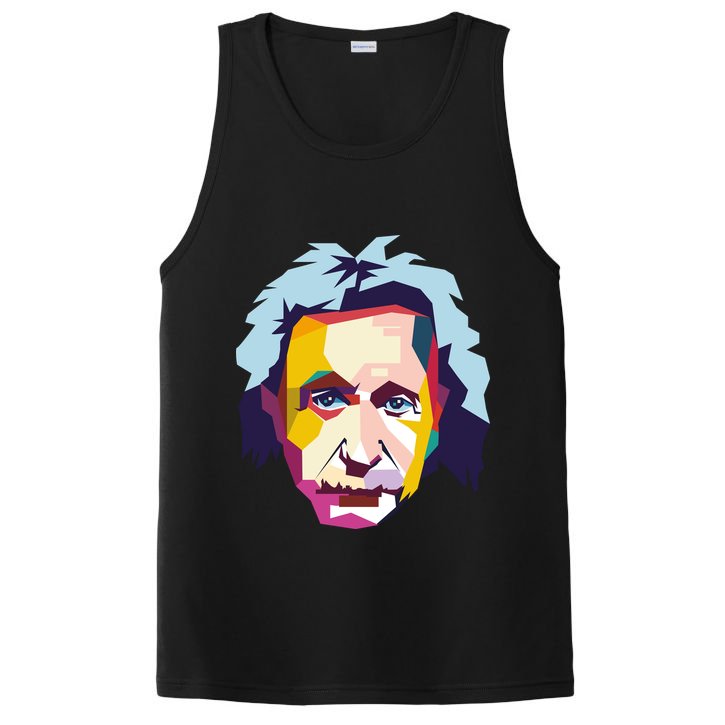 Albert Einstein Pop Art PosiCharge Competitor Tank