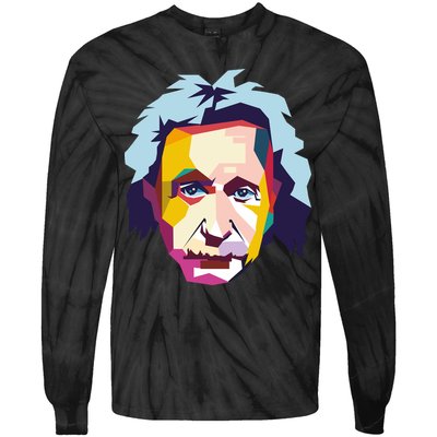 Albert Einstein Pop Art Tie-Dye Long Sleeve Shirt