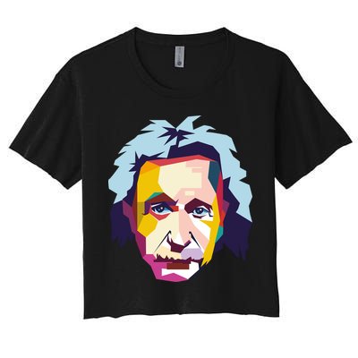 Albert Einstein Pop Art Crop Top