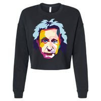 Albert Einstein Pop Art Cropped Pullover Crew