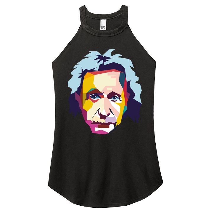 Albert Einstein Pop Art Women's Perfect Tri Rocker Tank