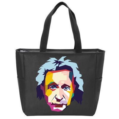 Albert Einstein Pop Art Zip Tote Bag