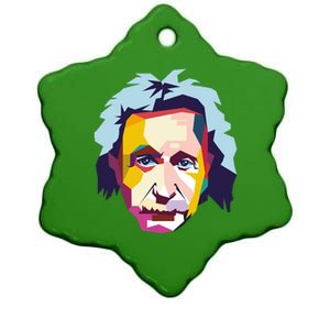 Albert Einstein Pop Art Ceramic Star Ornament