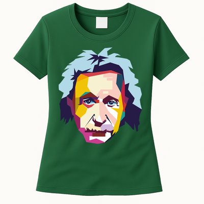 Albert Einstein Pop Art Womens T-Shirt