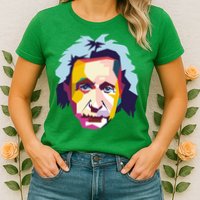 Albert Einstein Pop Art Womens T-Shirt